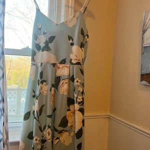 Blue floral dress worn once